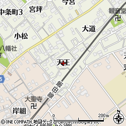 愛知県豊川市中条町天王27周辺の地図