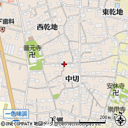 愛知県西尾市一色町味浜周辺の地図