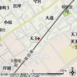 愛知県豊川市中条町天王26周辺の地図
