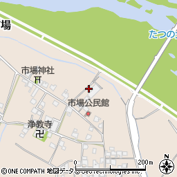 兵庫県たつの市揖保川町市場745周辺の地図