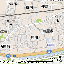 愛知県蒲郡市大塚町勝川15周辺の地図