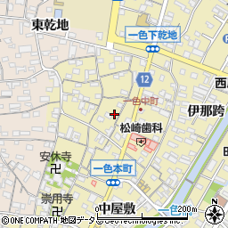 愛知県西尾市一色町一色上屋敷周辺の地図