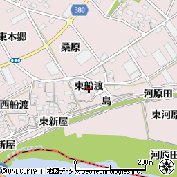 愛知県豊川市当古町（東船渡）周辺の地図
