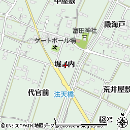 愛知県西尾市吉良町富田堀ノ内周辺の地図