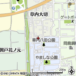 京都府京田辺市草内大切19周辺の地図
