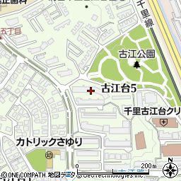 ガーデンハウス千里・古江台周辺の地図