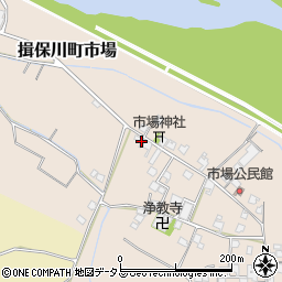 兵庫県たつの市揖保川町市場552周辺の地図