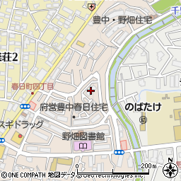 大阪府営豊中春日住宅４号棟周辺の地図