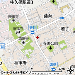愛知県豊川市牛久保町（八幡口）周辺の地図