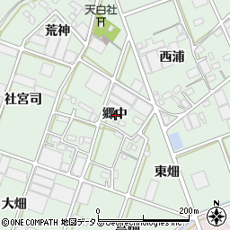 愛知県豊川市院之子町郷中周辺の地図