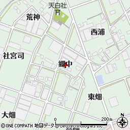 愛知県豊川市院之子町（郷中）周辺の地図