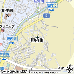 兵庫県相生市垣内町周辺の地図