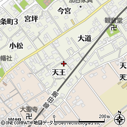 愛知県豊川市中条町天王24周辺の地図
