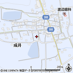 兵庫県加古川市志方町成井442-1周辺の地図