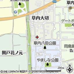 京都府京田辺市草内大切20周辺の地図