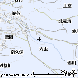 京都府井手町（綴喜郡）多賀（穴虫）周辺の地図