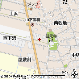 愛知県西尾市一色町味浜東下浜周辺の地図