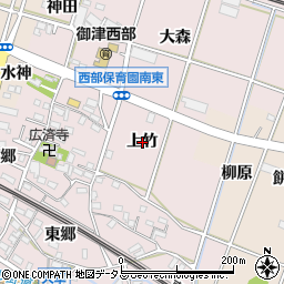 愛知県豊川市御津町大草（上竹）周辺の地図