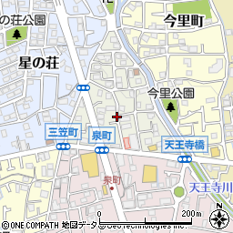 兵庫県宝塚市三笠町周辺の地図