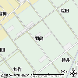 愛知県豊川市御津町下佐脇羽鳥周辺の地図