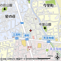 兵庫県宝塚市三笠町周辺の地図