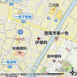 愛知県西尾市一色町一色伊那跨21周辺の地図
