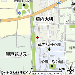 京都府京田辺市草内大切16周辺の地図