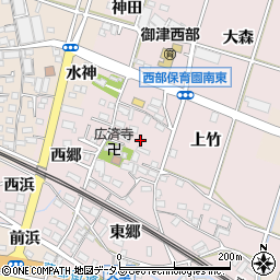 愛知県豊川市御津町大草周辺の地図