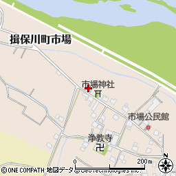 兵庫県たつの市揖保川町市場690-1周辺の地図