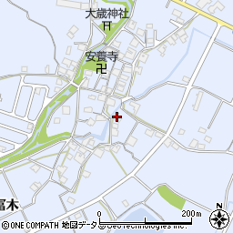 兵庫県加古川市志方町上冨木331周辺の地図