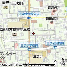 広島県三次市三次町1796-2周辺の地図