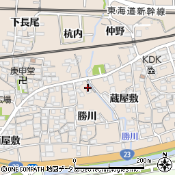 愛知県蒲郡市大塚町勝川24周辺の地図