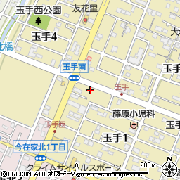 兵庫県姫路市玉手1丁目156周辺の地図