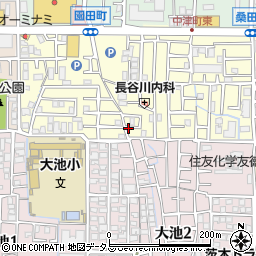 ＊【時間指定有り】茨木市園田町[中屋]駐車場周辺の地図