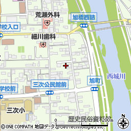 広島県三次市三次町1554-1周辺の地図