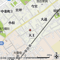 愛知県豊川市中条町天王14周辺の地図