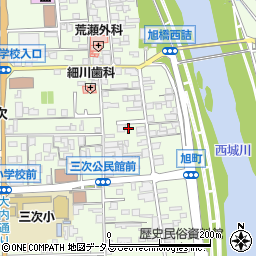 広島県三次市三次町周辺の地図