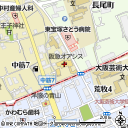 阪急オアシス宝塚中筋店周辺の地図