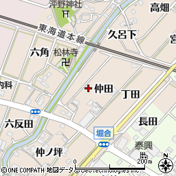 愛知県豊川市御津町泙野周辺の地図