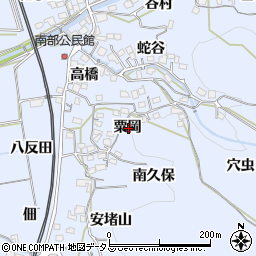京都府綴喜郡井手町多賀粟岡周辺の地図