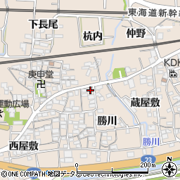 愛知県蒲郡市大塚町勝川20周辺の地図