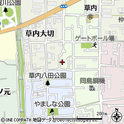 京都府京田辺市草内大切64周辺の地図