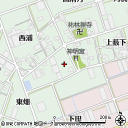 愛知県豊川市土筒町前屋敷周辺の地図