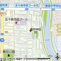 大阪府茨木市五十鈴町周辺の地図