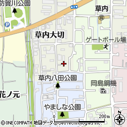 京都府京田辺市草内大切52-2周辺の地図