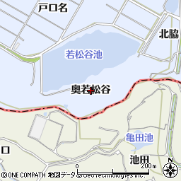 愛知県常滑市坂井奥若松谷周辺の地図