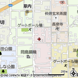 京都府京田辺市草内西垣内周辺の地図