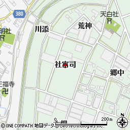 愛知県豊川市院之子町（社宮司）周辺の地図