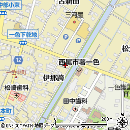 愛知県西尾市一色町一色伊那跨16周辺の地図