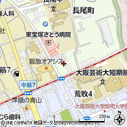 兵庫県宝塚市長尾町1周辺の地図